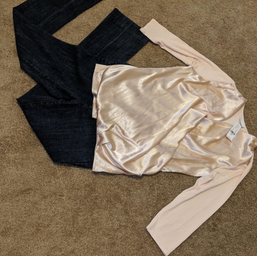 Soft Pink Silk half sleeve